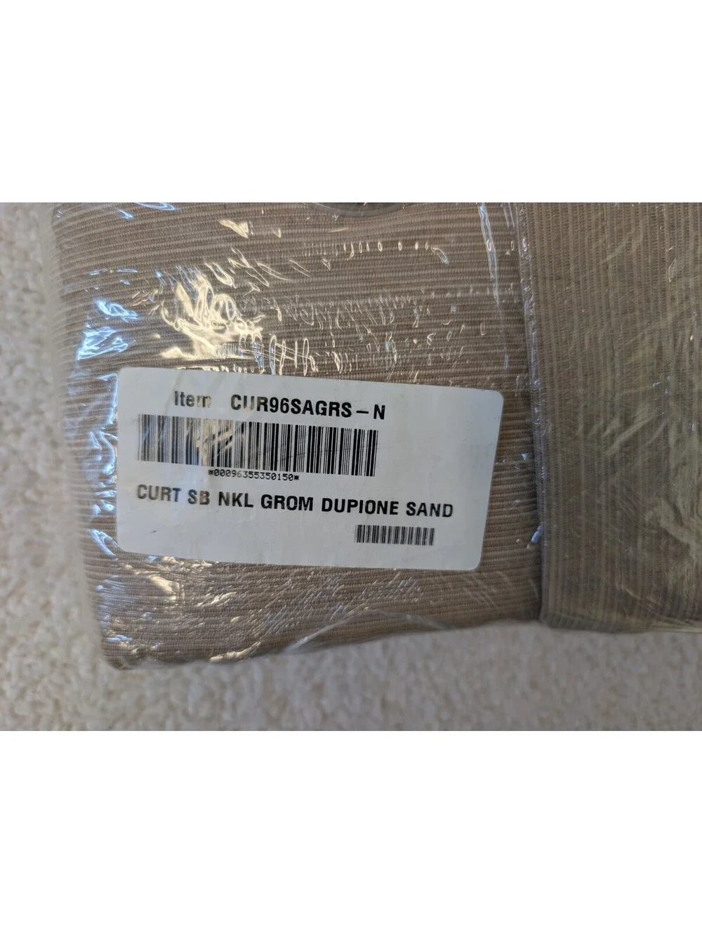 Sunbrella Dupione Pearl Outdoor Curtain with Nickel Plated Grommets 50 in. x 120